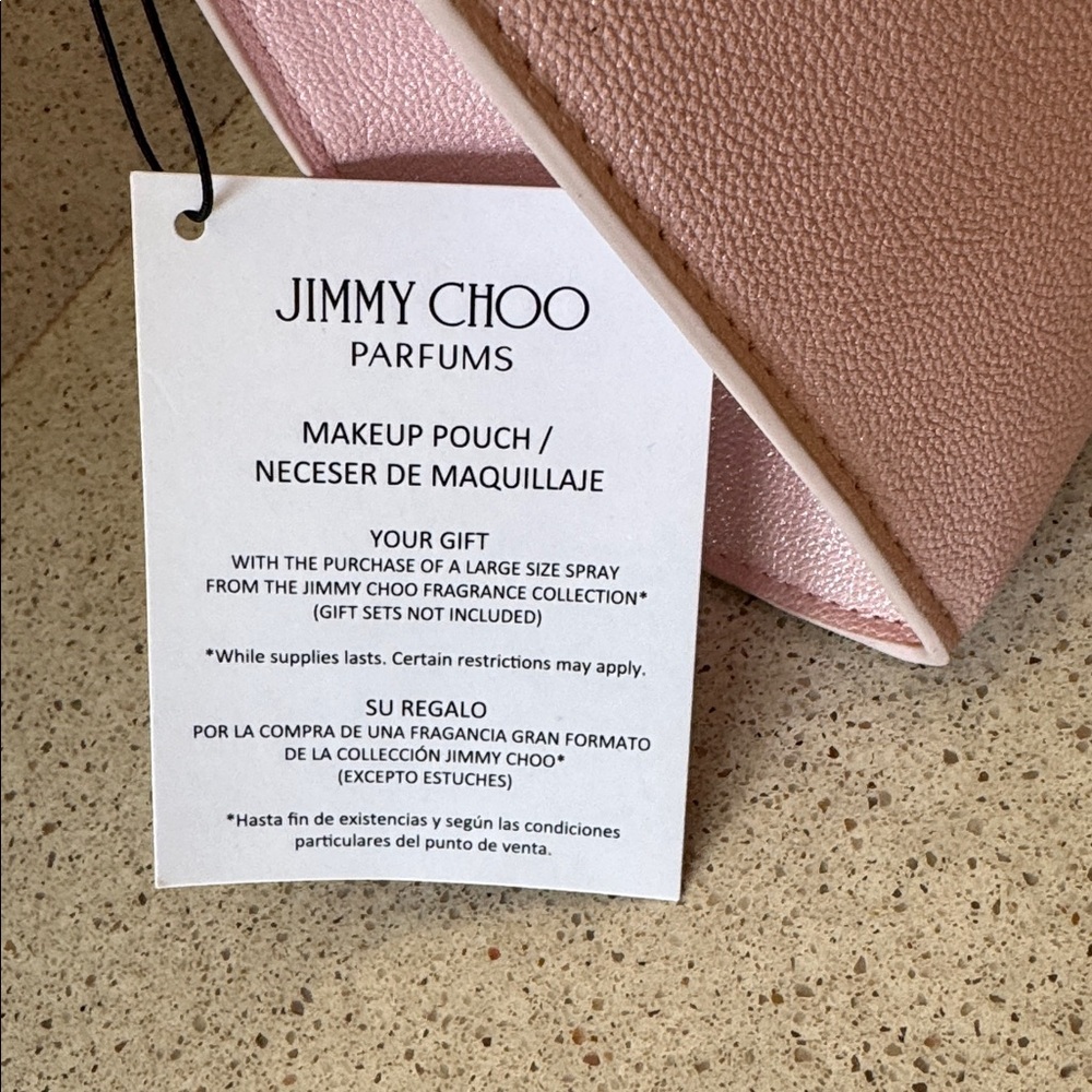 Jimmy Choo Parfums Pink Glitter Make Up Bag - Picture 3 of 6